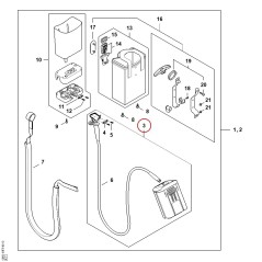 Adapter mit Kabelbaum 00004401300 ORIGINAL STIHL | NewgardenParts.com