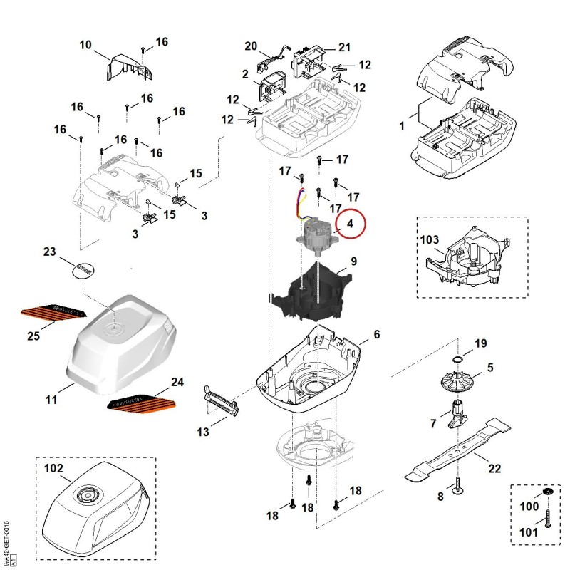 Moteur électrique 00006000206 ORIGINAL STIHL