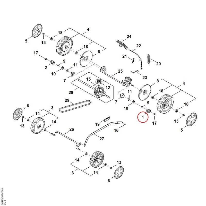 Drive pinion 00006402501 ORIGINAL STIHL