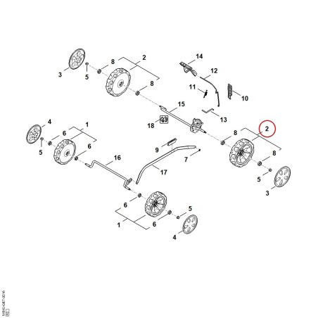 Roue 00007000440 ORIGINAL STIHL | NewgardenParts.com