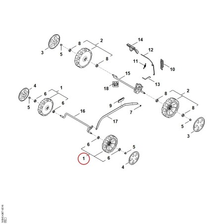 Wheel 00007000441 ORIGINAL STIHL | NewgardenParts.com