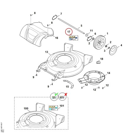 Étiquette 00009676741 ORIGINAL STIHL | NewgardenParts.com
