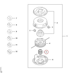 Compression spring 00009972031 ORIGINAL STIHL | NewgardenParts.com