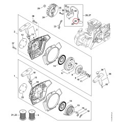 Torsion spring 00009980621 ORIGINAL STIHL | NewgardenParts.com
