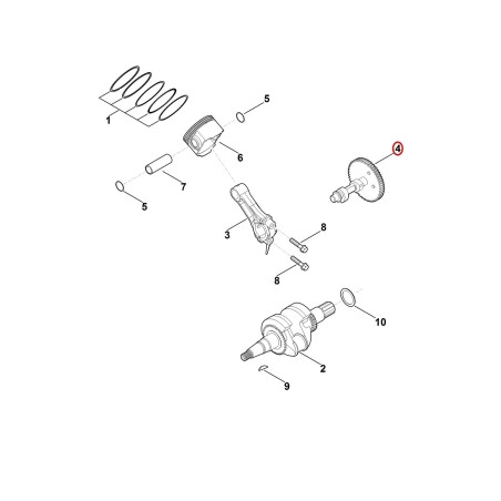 Arbre à cames 00040301401 ORIGINAL STIHL | NewgardenParts.com