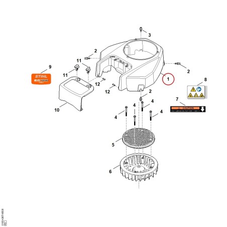 Luftführungshaube (EVC7000) 00040800903 ORIGINAL STIHL | NewgardenParts.com