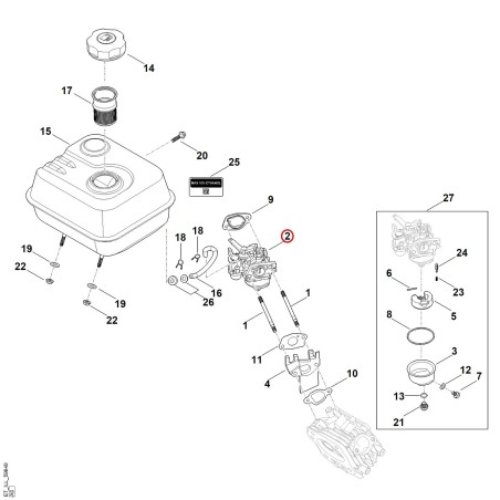 Carburetor 00041200607 ORIGINAL STIHL | NewgardenParts.com