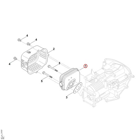 Muffler 00041400616 ORIGINAL STIHL | NewgardenParts.com