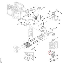 Adapter (manifold left) 00041411902 ORIGINAL STIHL | NewgardenParts.com