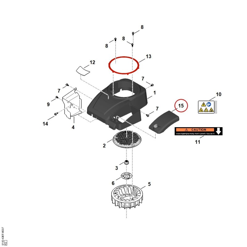 Gehäuse (Luftfilter - OT) 00041452402 ORIGINAL STIHL