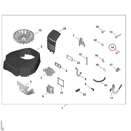 Tornillo hexagonal M6 00049510603 ORIGINAL STIHL | NewgardenParts.com