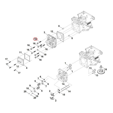 Tornillo hexagonal con brida 00049510824 ORIGINAL STIHL | NewgardenParts.com