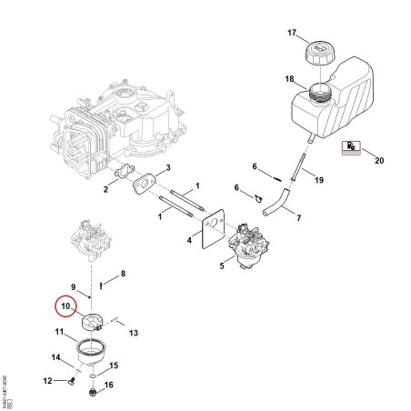 Schwimmergehäuse 00071210200 ORIGINAL STIHL | NewgardenParts.com