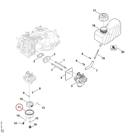 Ansaugtopf 00071223800 ORIGINAL STIHL | NewgardenParts.com