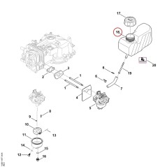 Fuel tank 00073500400 ORIGINAL STIHL | NewgardenParts.com
