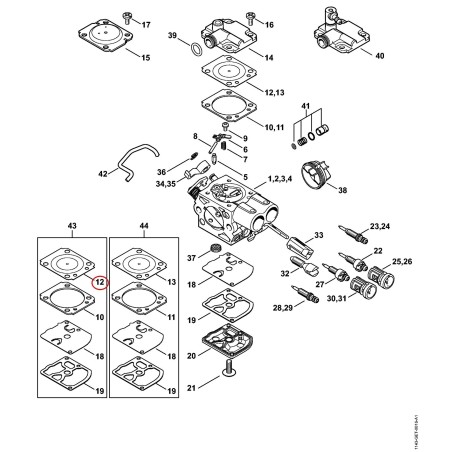 Metering diaphragm 11431214702 ORIGINAL STIHL | NewgardenParts.com