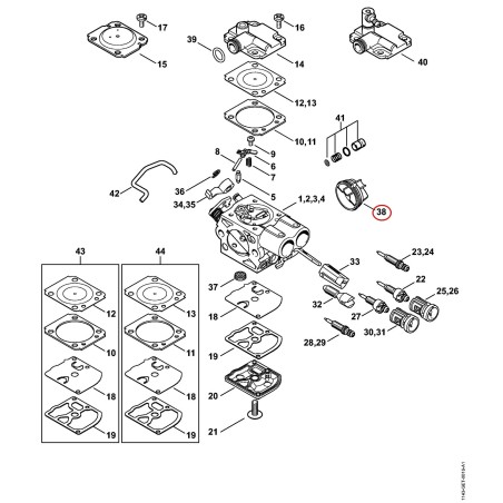 Anillo 11431219405 ORIGINAL STIHL | NewgardenParts.com