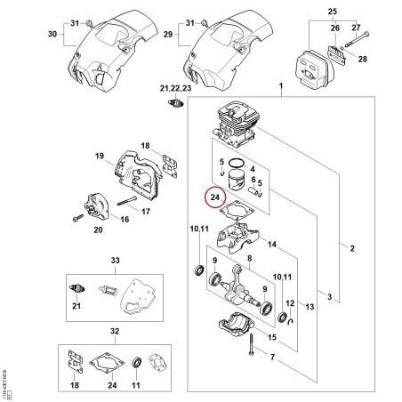 Joint de cylindre 11480292301 ORIGINAL STIHL | NewgardenParts.com