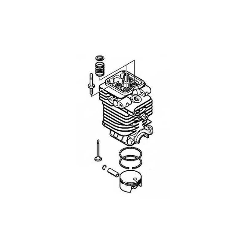Cylinder with 38 mm piston models SP90 ORIGINAL STIHL 41800201207 Cylinder with 38 mm piston models SP90 ORIGINAL STIHL 41800201207