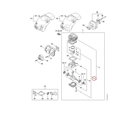 Piston Ø 39 mm 11480302015 ORIGINAL STIHL | NewgardenParts.com
