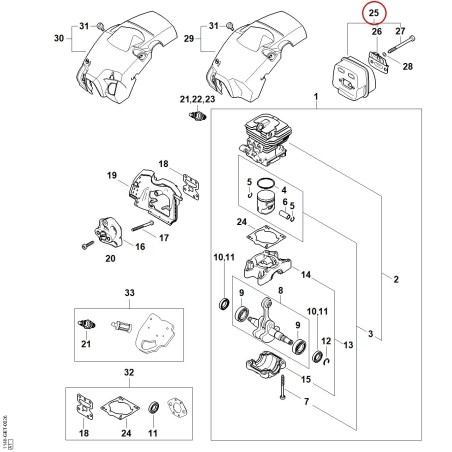 Muffler 11481400609 ORIGINAL STIHL | NewgardenParts.com