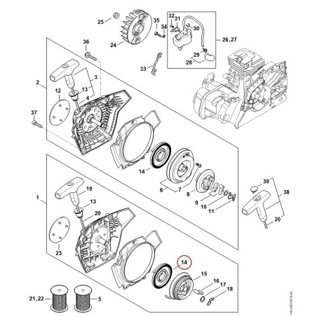Rewind spring 11481900600 ORIGINAL STIHL | NewgardenParts.com