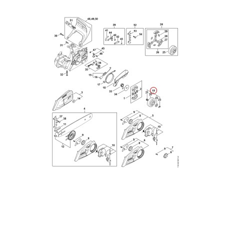 Chain sprocket 3/8"P 6 teeth 11486402001 ORIGINAL STIHL