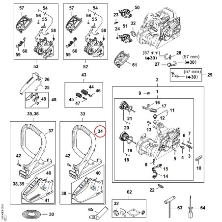 Handlebar 11487911704 ORIGINAL STIHL | NewgardenParts.com