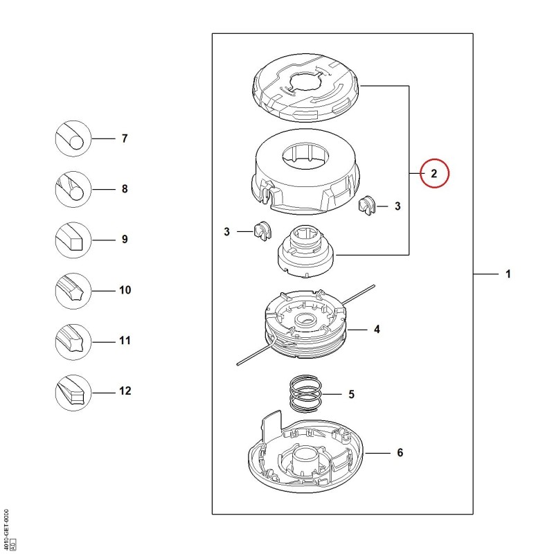 Bouton 40107601800 ORIGINAL STIHL