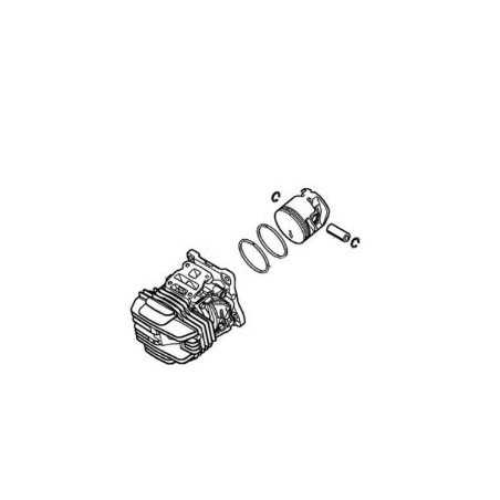 Cilindro con pistón de diámetro 40 mm ORIGINAL STIHL modelos MS210 11450201202 | NewgardenParts.com