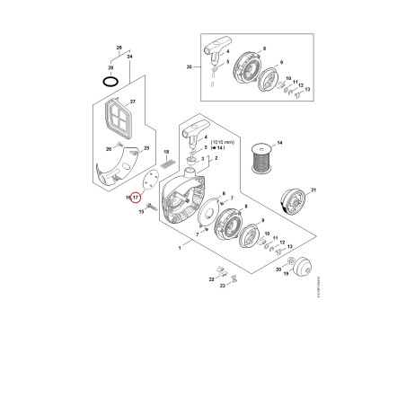Targhetta FS 460 RC 41479671520 ORIGINALE STIHL | NewgardenParts.com