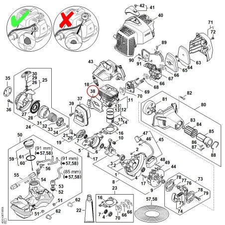 Piastra di raffreddamento 41491413202 ORIGINALE STIHL | NewgardenParts.com