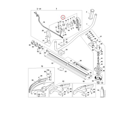 Monture de poignée 41497901102 ORIGINAL STIHL | NewgardenParts.com