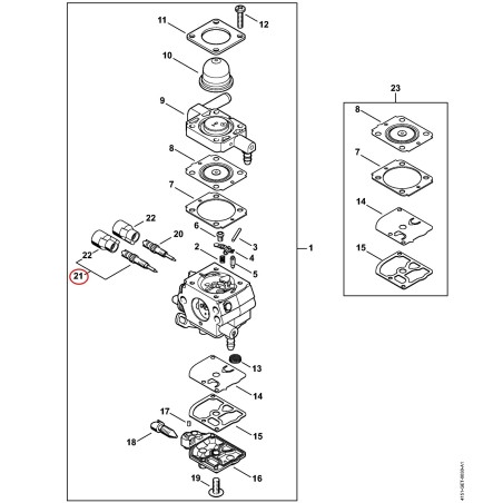 Low speed screw 41511206801 ORIGINAL STIHL | NewgardenParts.com