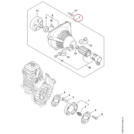 Carter de ventilateur 41820801805 ORIGINAL STIHL | NewgardenParts.com