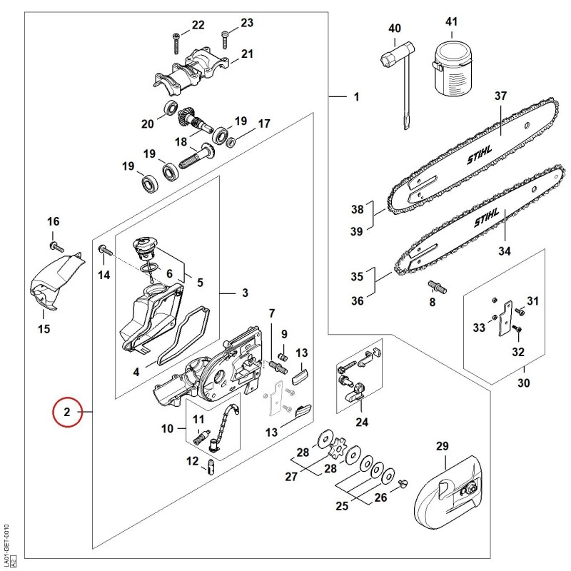 Getriebegehäuse mit Öltank 41826400557 ORIGINAL STIHL