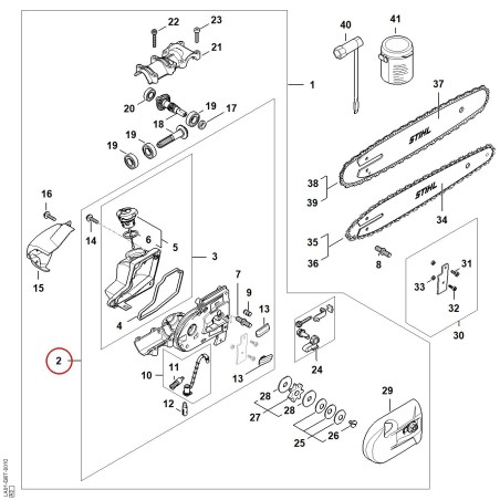 Getriebegehäuse mit Öltank 41826400557 ORIGINAL STIHL | NewgardenParts.com