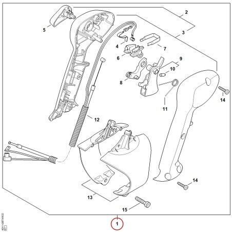 Control handle with throttle cable 42417904904 ORIGINAL STIHL | NewgardenParts.com