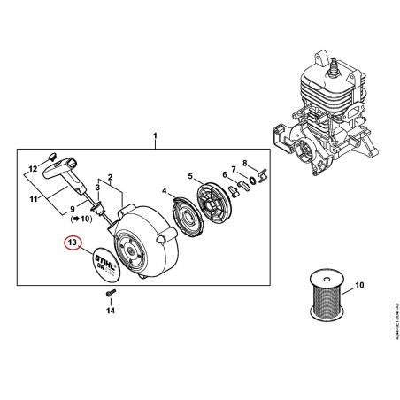 Model plate BR 450 42449671506 ORIGINAL STIHL | NewgardenParts.com