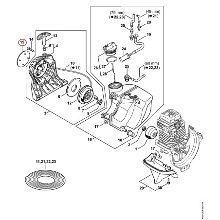 Plaque matricule BT 131 43139671505 ORIGINAL STIHL | NewgardenParts.com