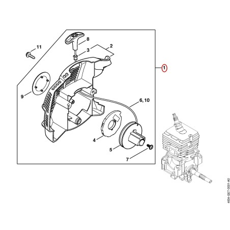 Rewind starter 46041904003 ORIGINAL STIHL | NewgardenParts.com