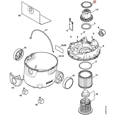 Sealing ring 47846090200 ORIGINAL STIHL | NewgardenParts.com