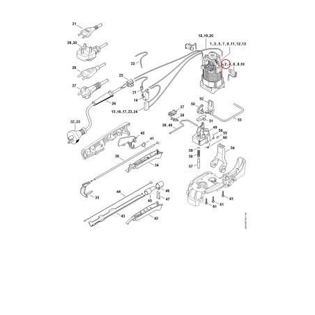 Jeu de balais de charbon 48126002701 ORIGINAL STIHL | NewgardenParts.com