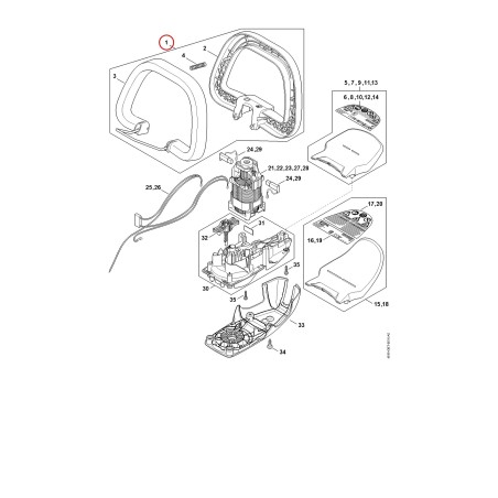 Poignée en arc 48187901201 ORIGINAL STIHL | NewgardenParts.com