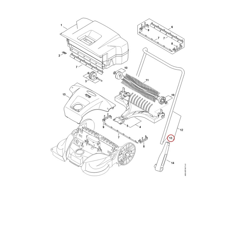 Molla a scatto 48607319401 ORIGINALE STIHL