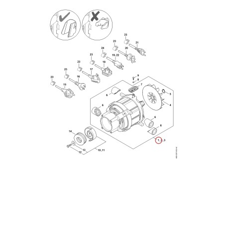 Elettromotore 49506000222 ORIGINALE STIHL | NewgardenParts.com
