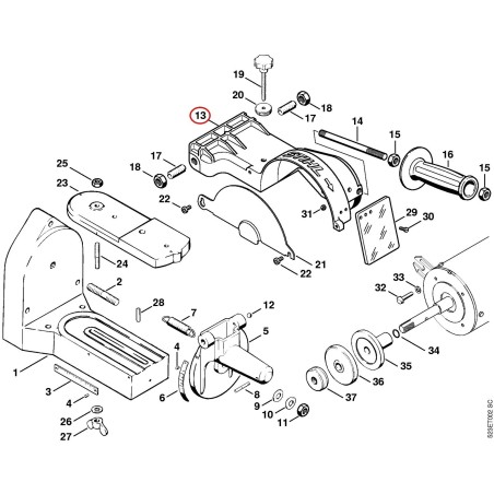 Caballete 52037501701 ORIGINAL STIHL | NewgardenParts.com