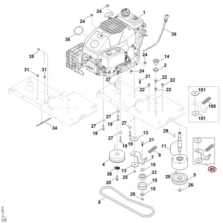 Juego de tensor de correa 60120071094 ORIGINAL STIHL | NewgardenParts.com