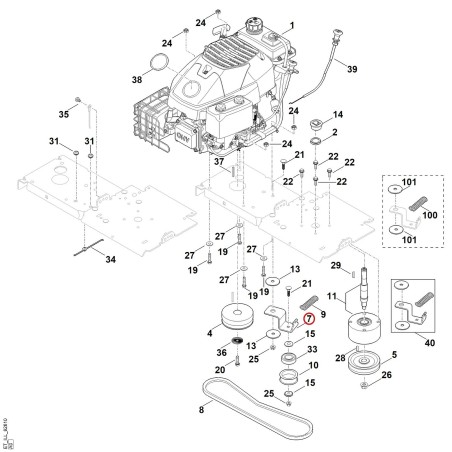 Support en tôle 60127041301 ORIGINAL STIHL | NewgardenParts.com