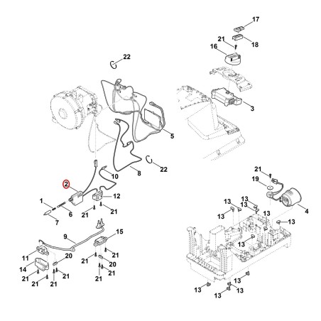Interruttore stop 60134300200 ORIGINALE STIHL | NewgardenParts.com